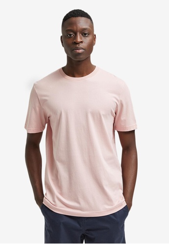 Selected Homme pink Norman Short Sleeves Tee D750EAA6E08BE1GS_1