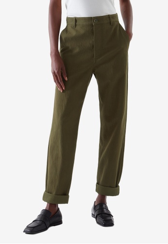 COS green Straight-Fit Chinos CF02FAAB2A263CGS_1