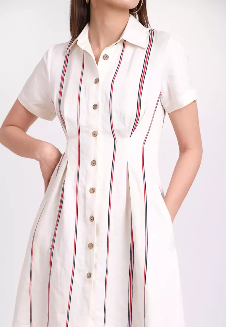 Brighter Day Midi Linen Dress