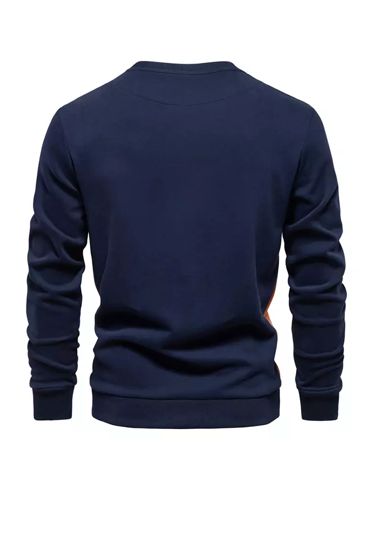 Buy Twenty Eight Shoes Contrast Slim Crew Neck Sweatshirts AX