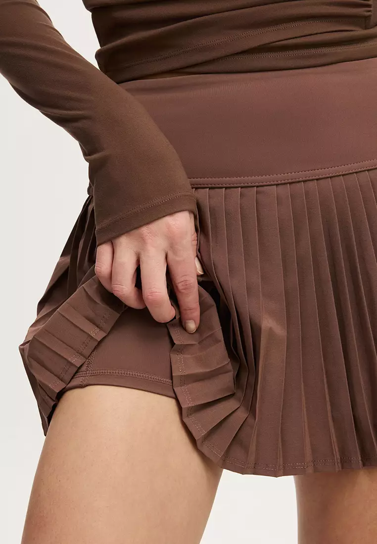 Shaped Pleated Skirt
