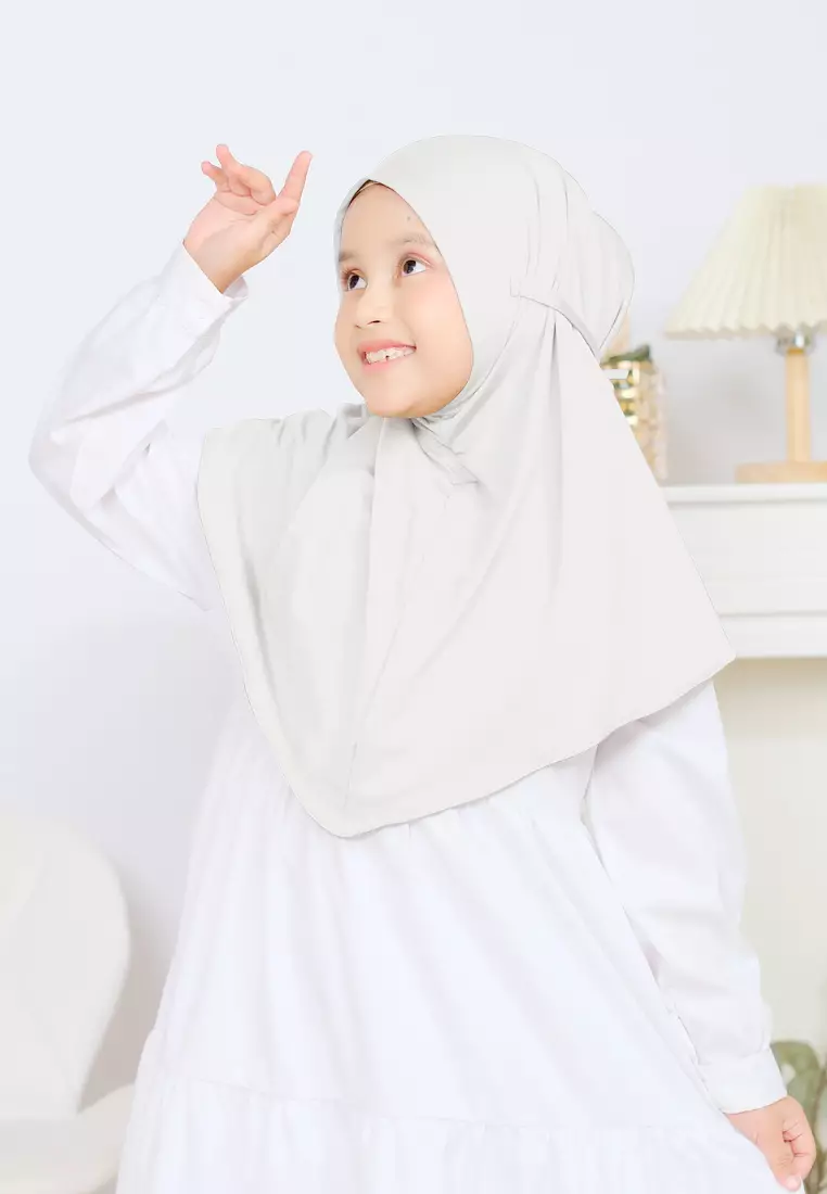 Cotton Bee - Alisha Hijab Instan Anak | Bergo Kerudung Tali Anak - S