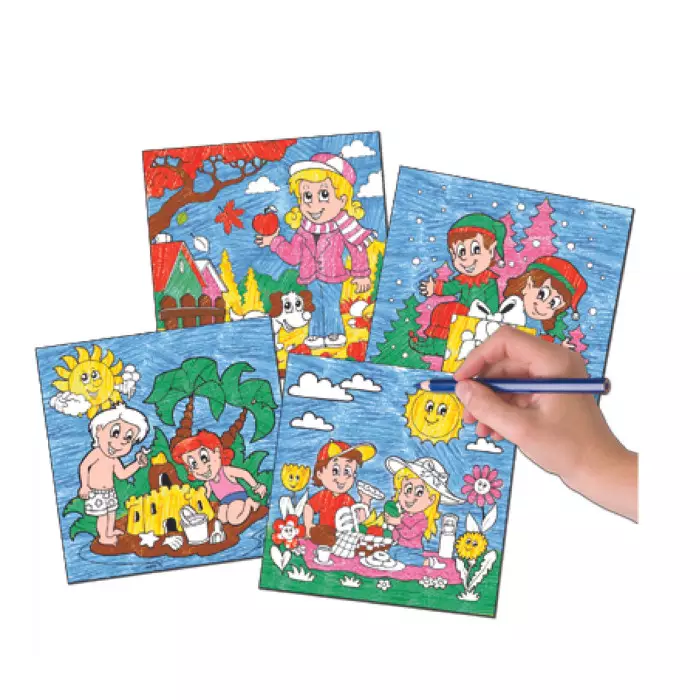 KIDDY STAR SET LEARNING KIDS FUN COLORING PUZZLE