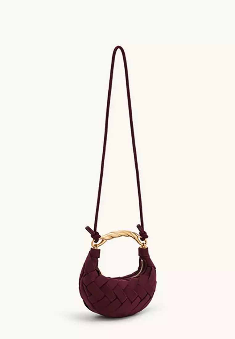 Orla Weave Handbag - Claret