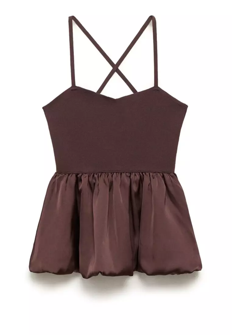 Combined Fabric Top with Crossed Back