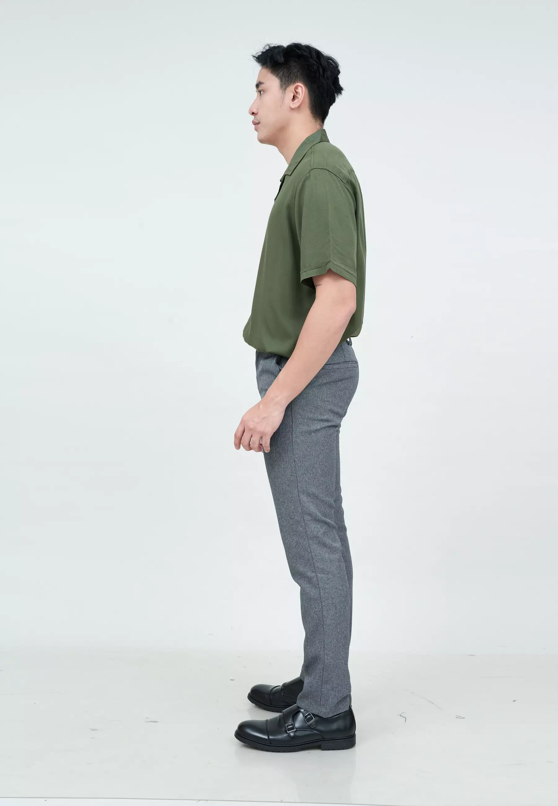 Houseofcuff Kemeja Bowling Lengan Pendek Rayon Shirt Hijau