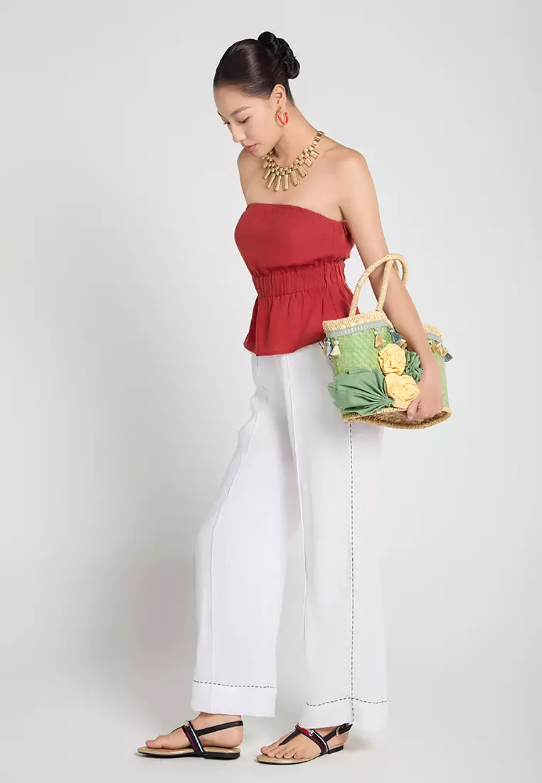 Linen Bustier Top