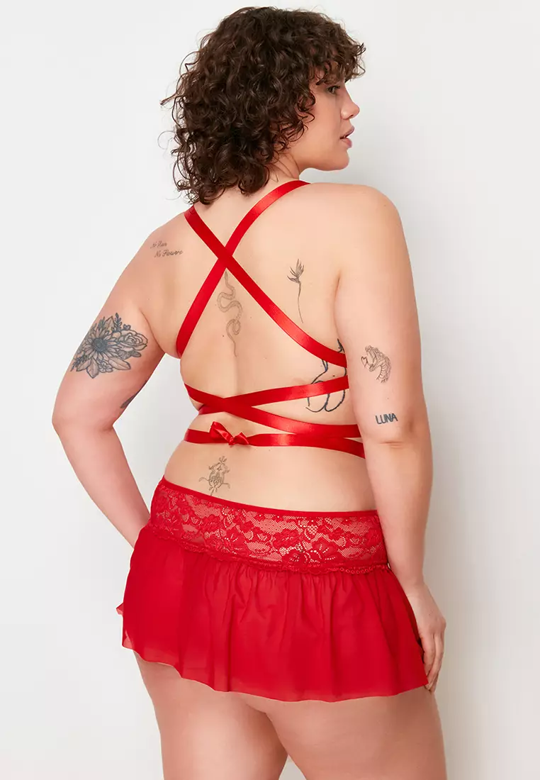 Plus Size Lace Lingerie Set