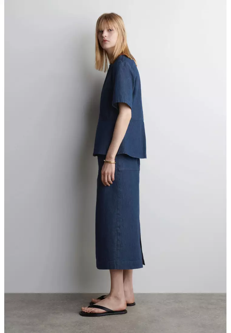 DENIM PENCIL SKIRT