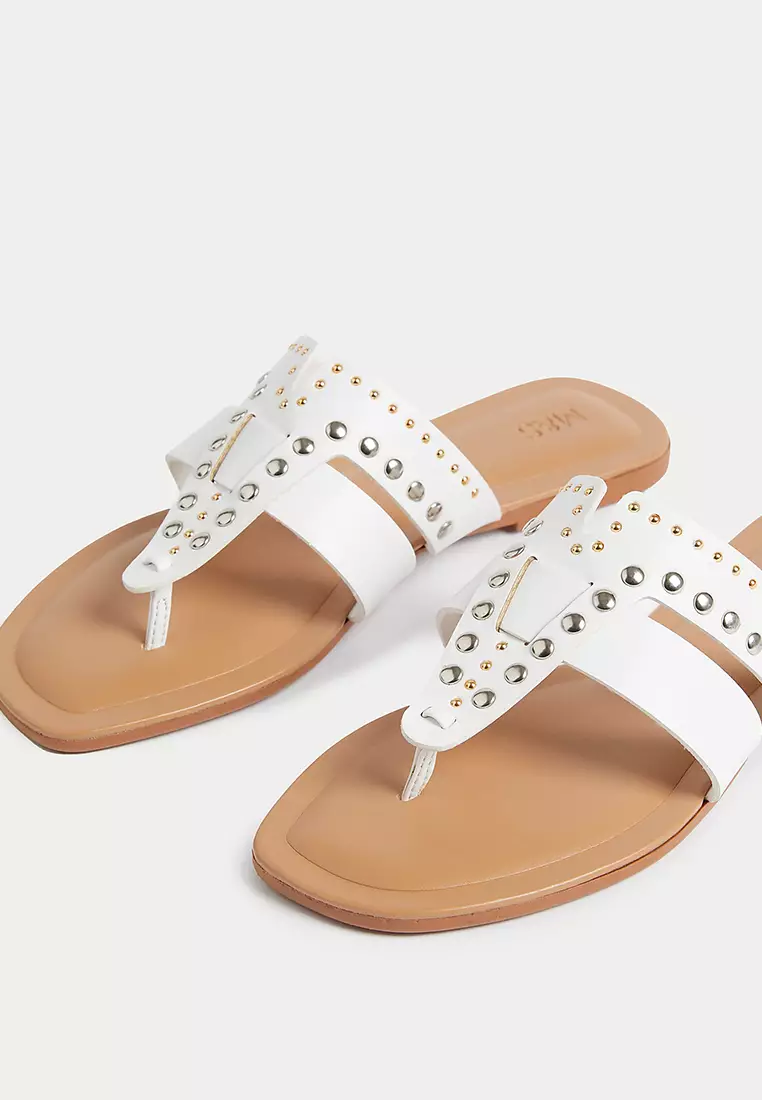 Studded Flat Flip Flops