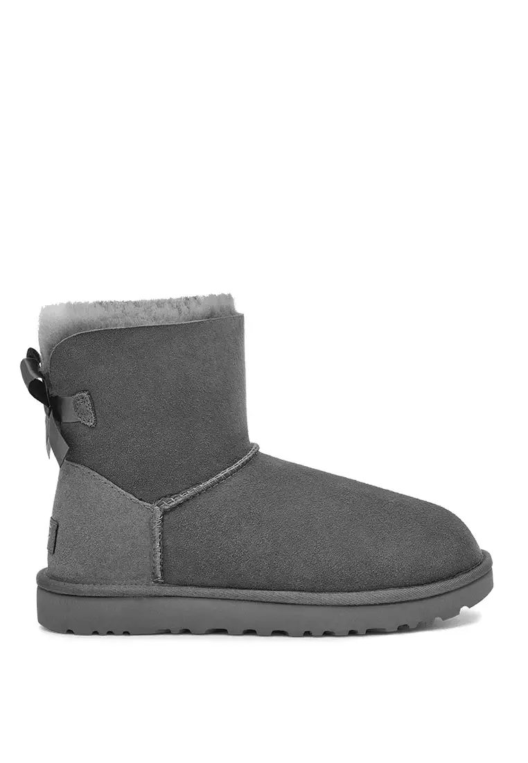 Bailey Bow Ugg Mini Bailey Button Bling Grau Mini Bailey Ugg Boots