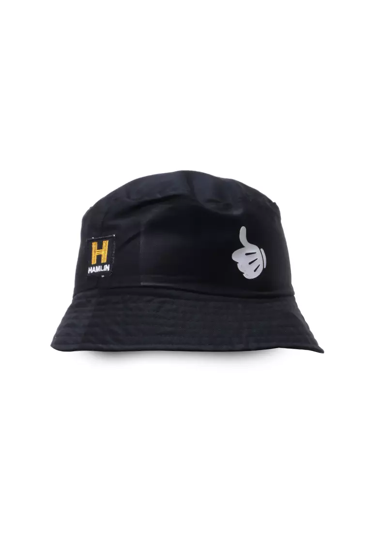 Zorke Bucket Hat Pria Casual Stylish Motive Thumb Comfortable Material Drill ORIGINAL - Black