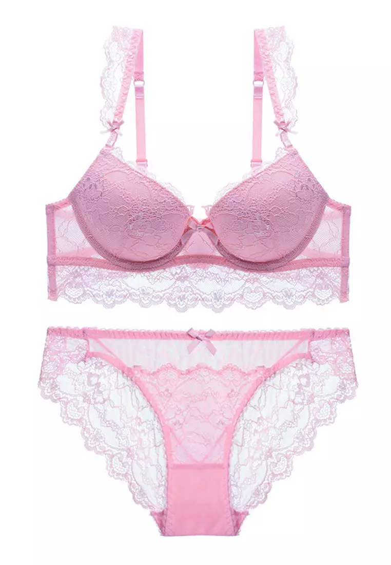 Buy Lycka Lmm9013 Lycka Lady Sexy Bra And Panty Lingerie Set Pink 2023 Online Zalora Singapore