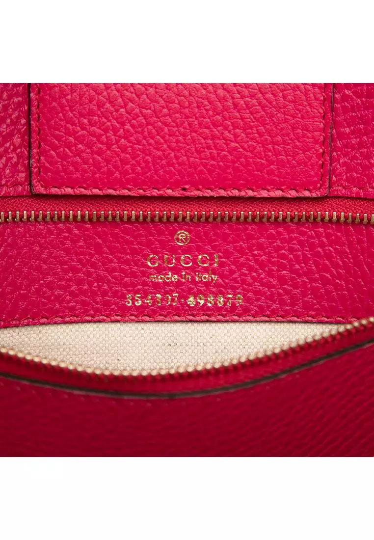Pre-Loved Gucci Medium Leather Swing Tote
