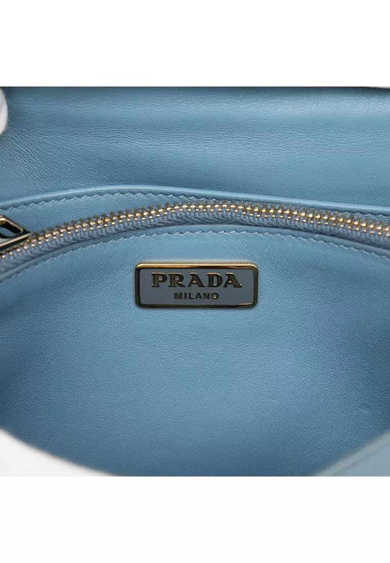 Pre-Loved Prada Saffiano Lux Wallet On Chain