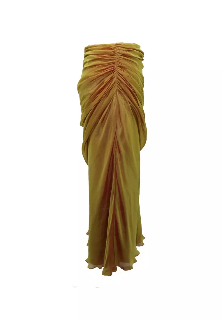 真絲色織布半截裙