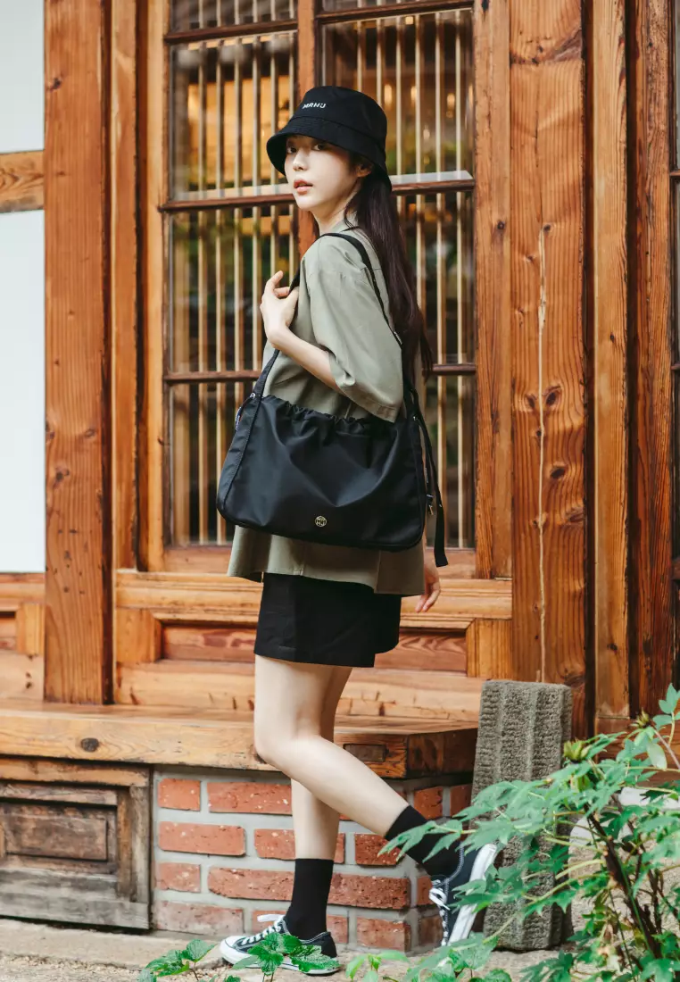 MOA Nylon Crossbody Bag All Black