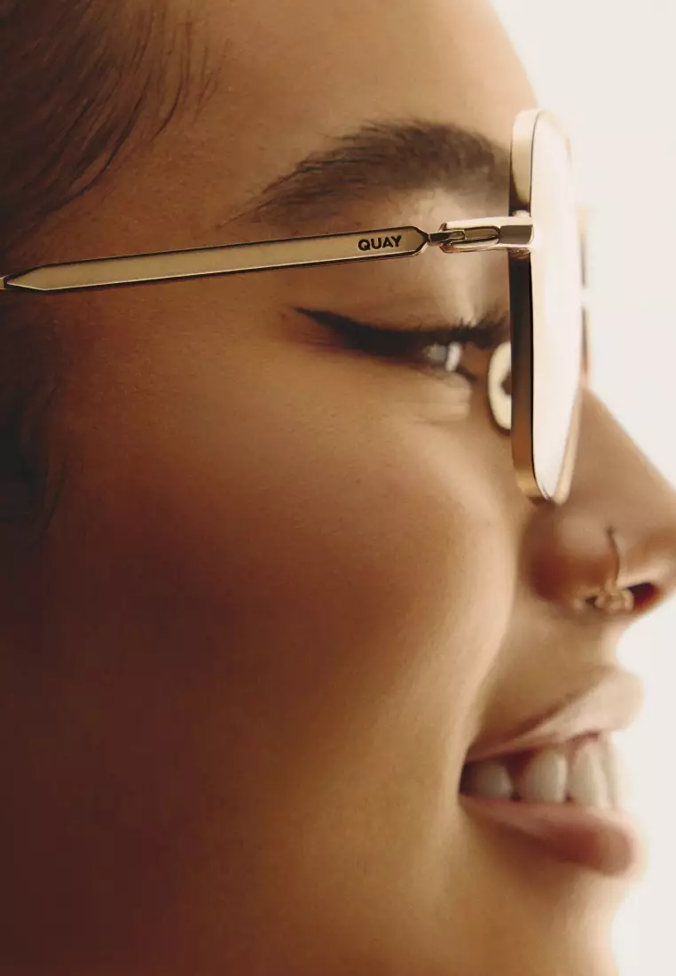 QUAY Look It Up Optical Eyeglasses - Black Gold