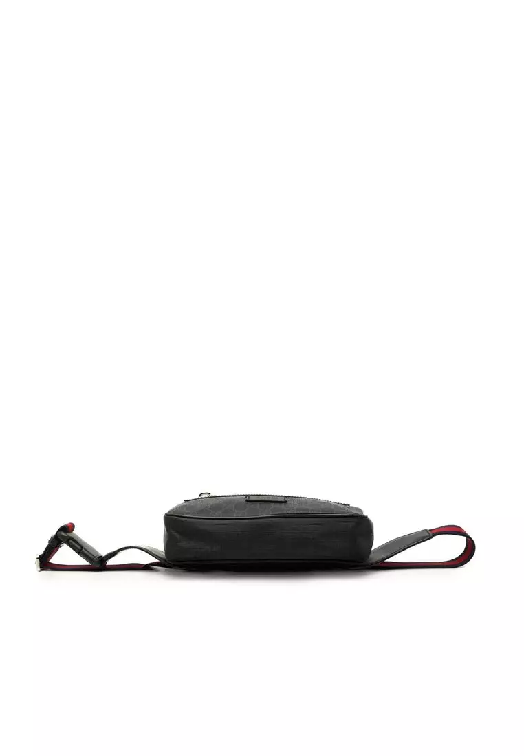 Pre-Loved Gucci Gg Supreme Web Night Courrier Belt Bag