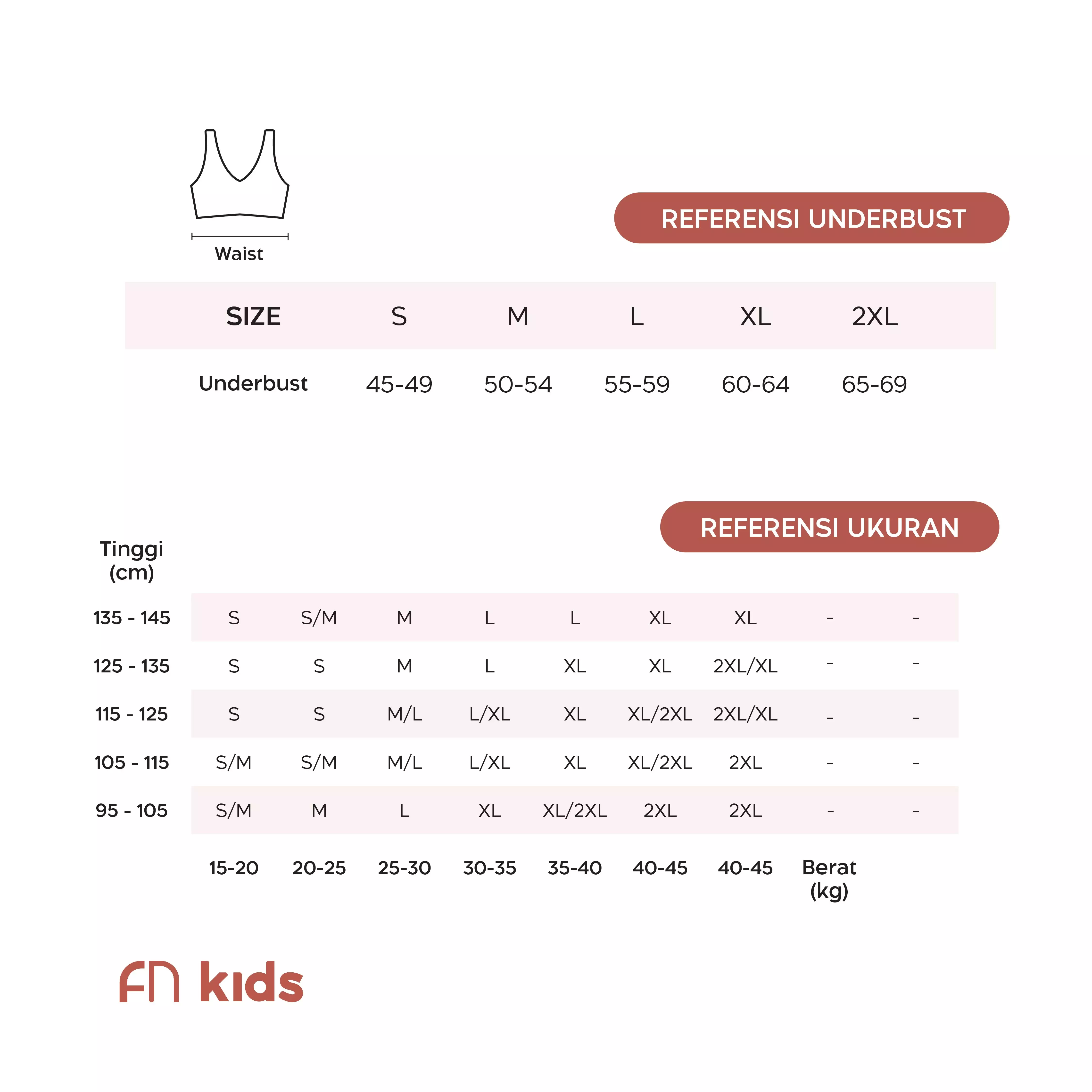 FN Kids Miniset Seamless Anak Perempuan Ice Silk 1 pcs NKM 3440 - Putih