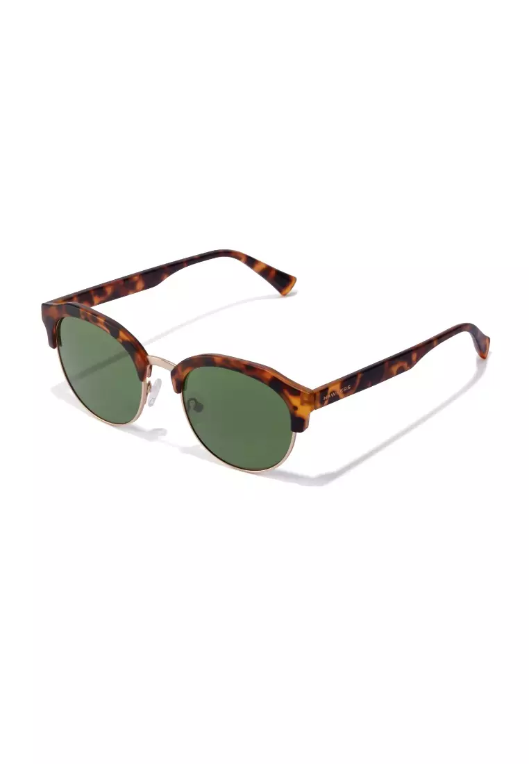 HAWKERS Green CLASSIC ROUNDED Sunglasses For Men And Women, Unisex. Official Product Designed In Spain