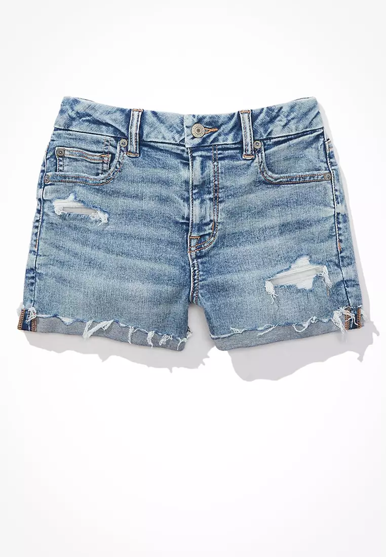 AE Ne(x)t Level Curvy High-Waisted Denim Short Short