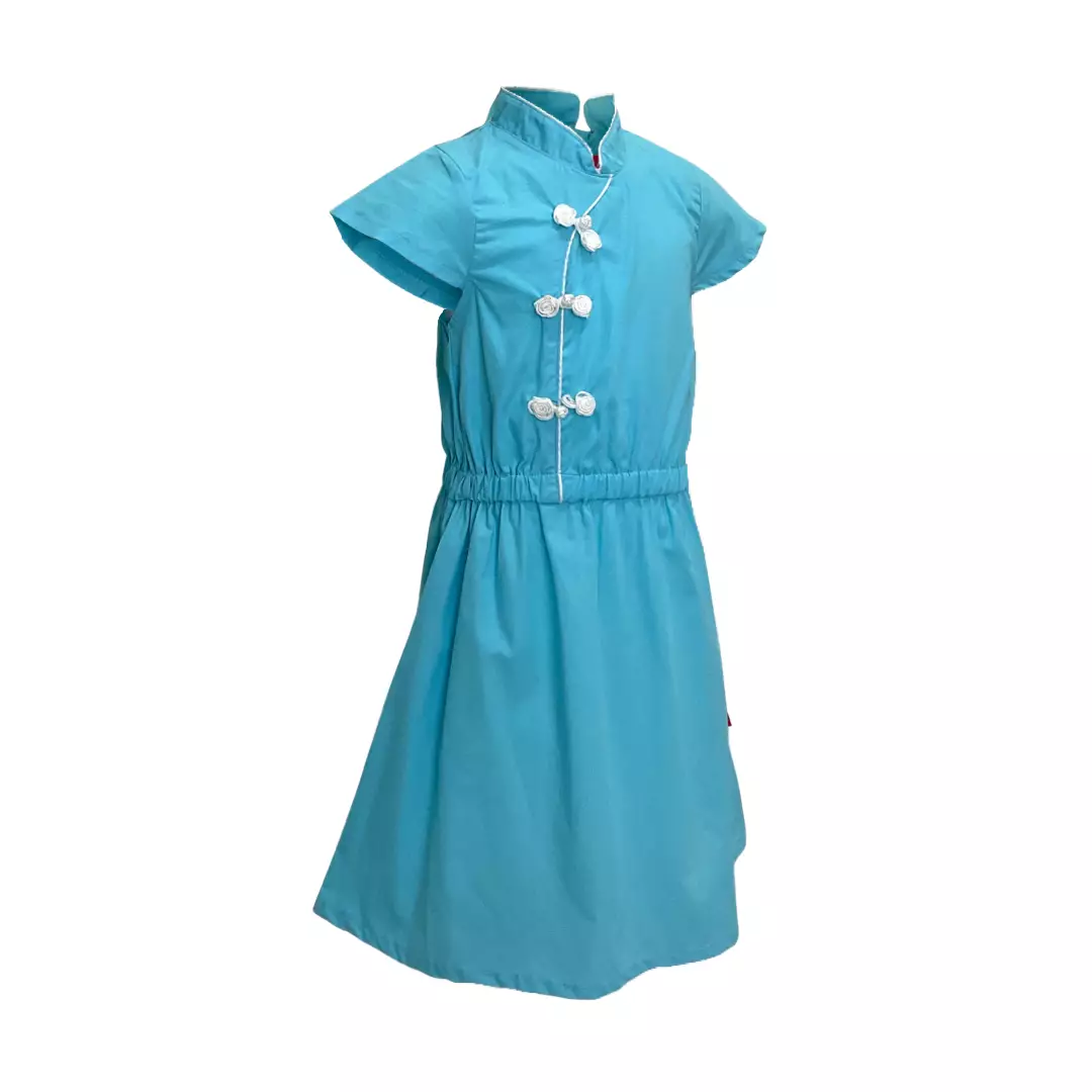 Pingu Long Dress Anak Perempuan Polos Biru 91001434E