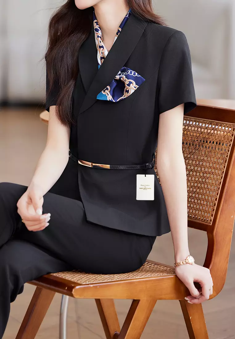 Elegant Short Sleeve Suit Jacket YGH-EQ8895