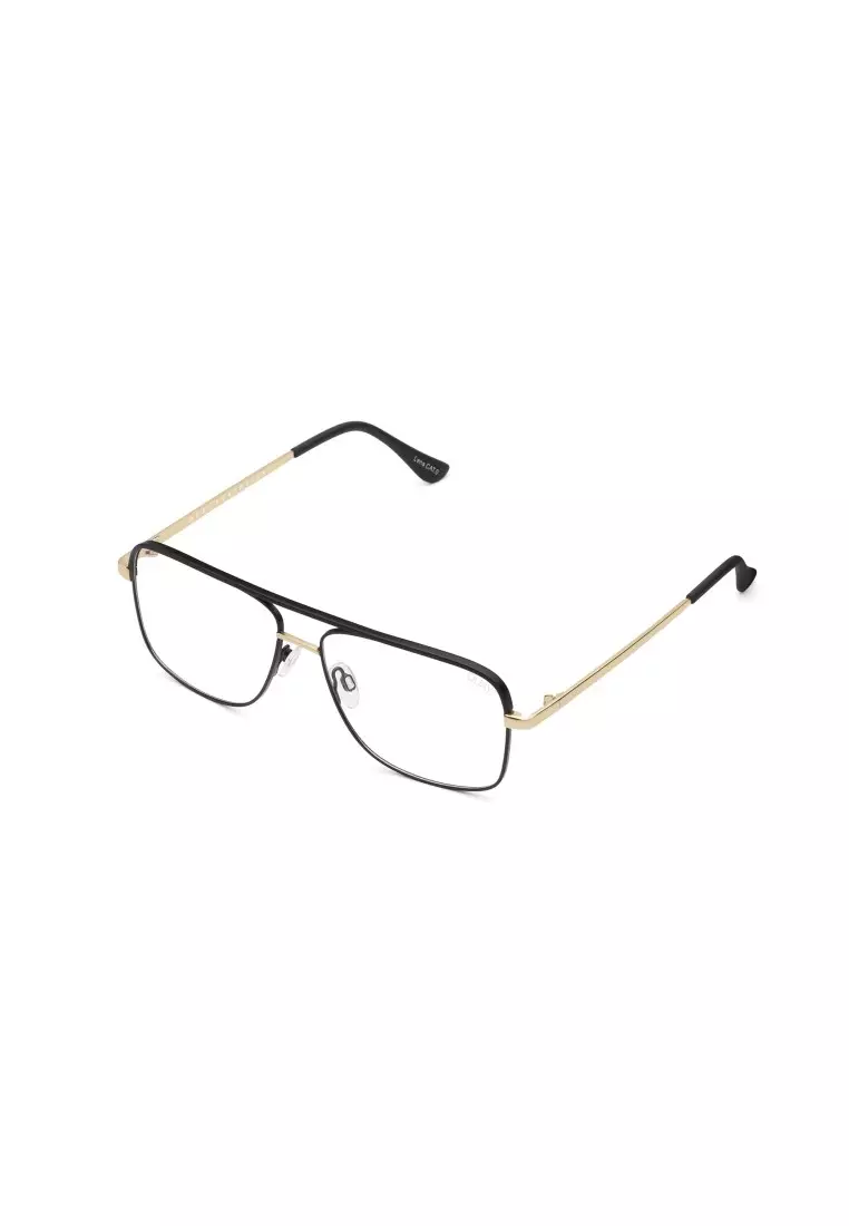 Poster Boy Mini Blue Light Glasses - Black Gold/Clear