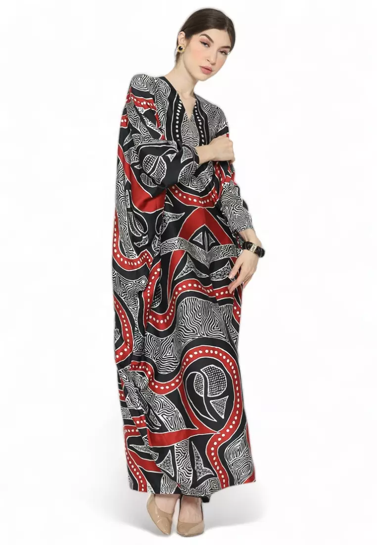 Kanzi Long Sleeve Batik Kaftan