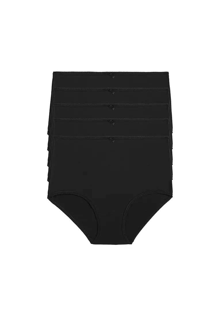 BNIP Ladies Sz M 12 Avon Clara Brief 3 Pack Underwear Briefs Black  Multicolour