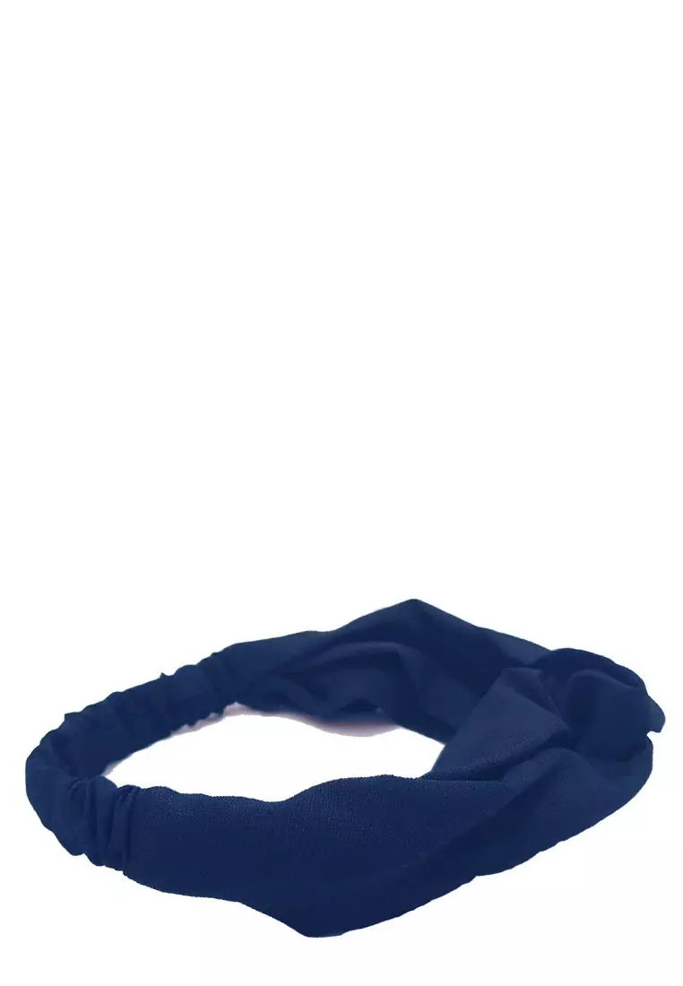 Twisted Headband Plain Navy
