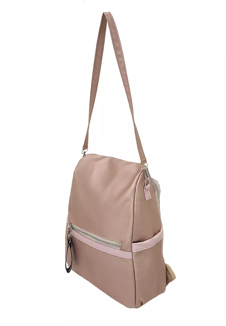 Kaila Tas Ransel Wanita Design Simple Backpack Premium Quality - Choco