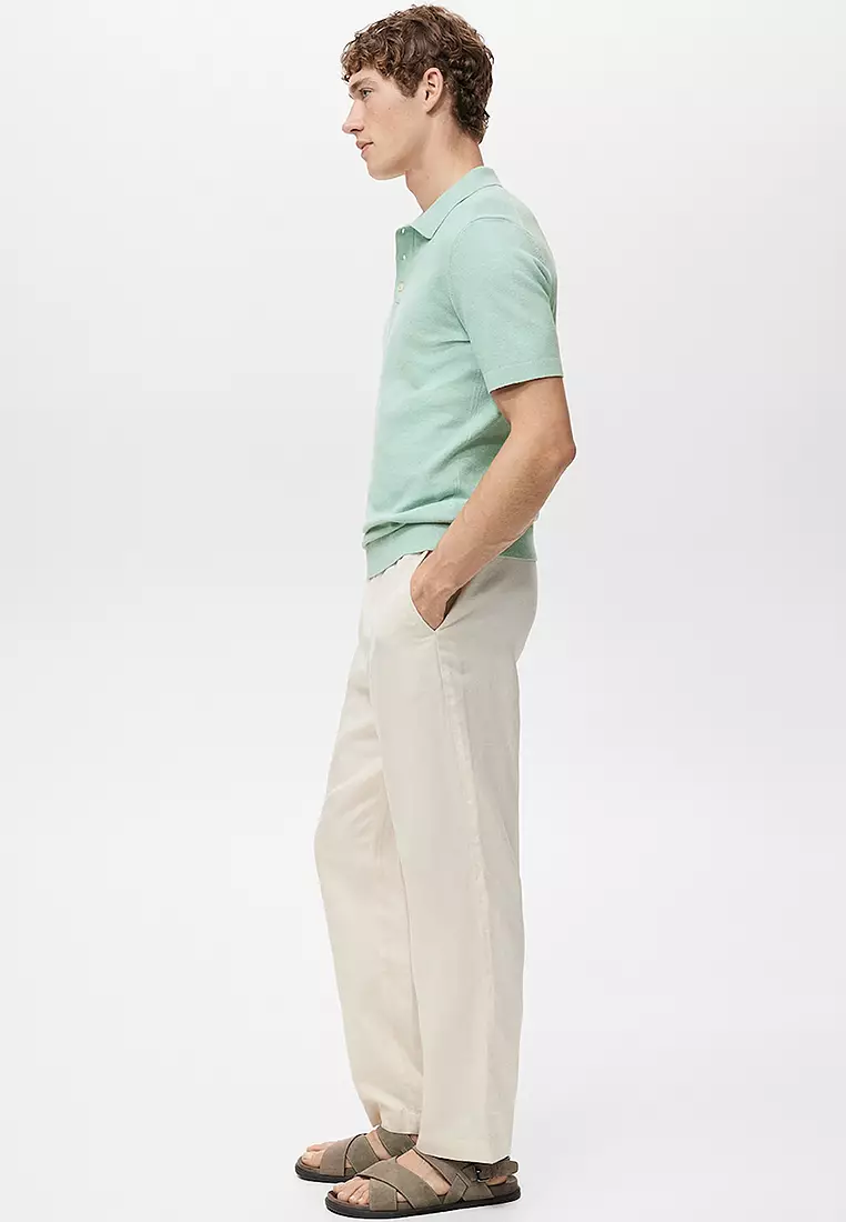 Knit Polo Polos NiÃ±o Zara Wool Alpaca Polo Sweater Pear TOAST