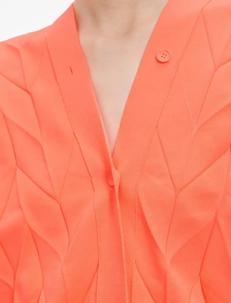 Mid-length open-cardigan