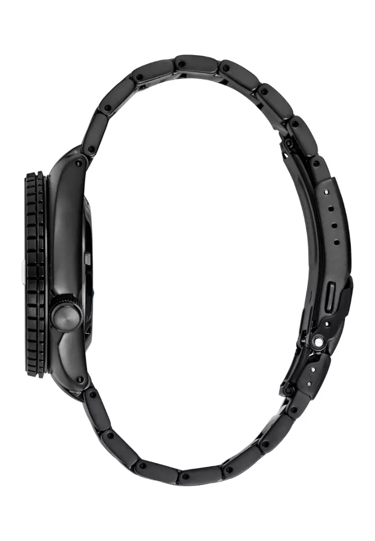 Seiko Prospex The Black Series ‘Night Vision’ Turtle Diver Black Stainless Steel Band Automatic Watch SRPK43K1