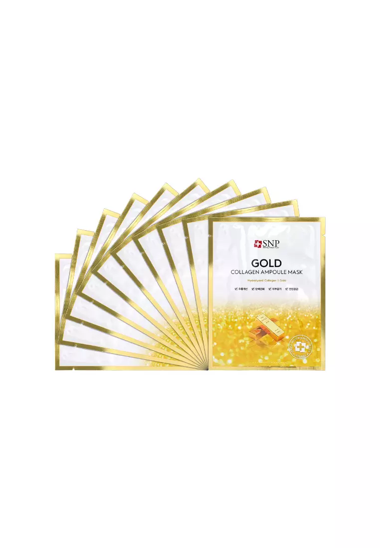 SNP Gold Collagen Ampoule Mask 10piece