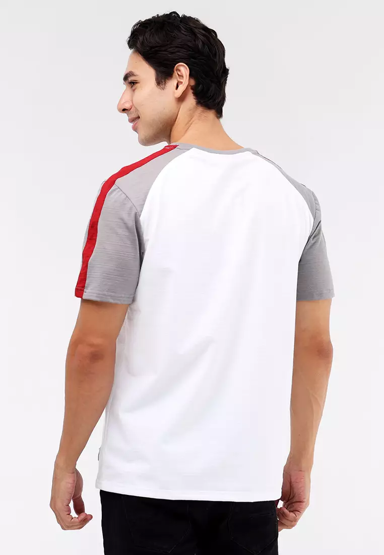 Round Neck Streaky Short Sleeves