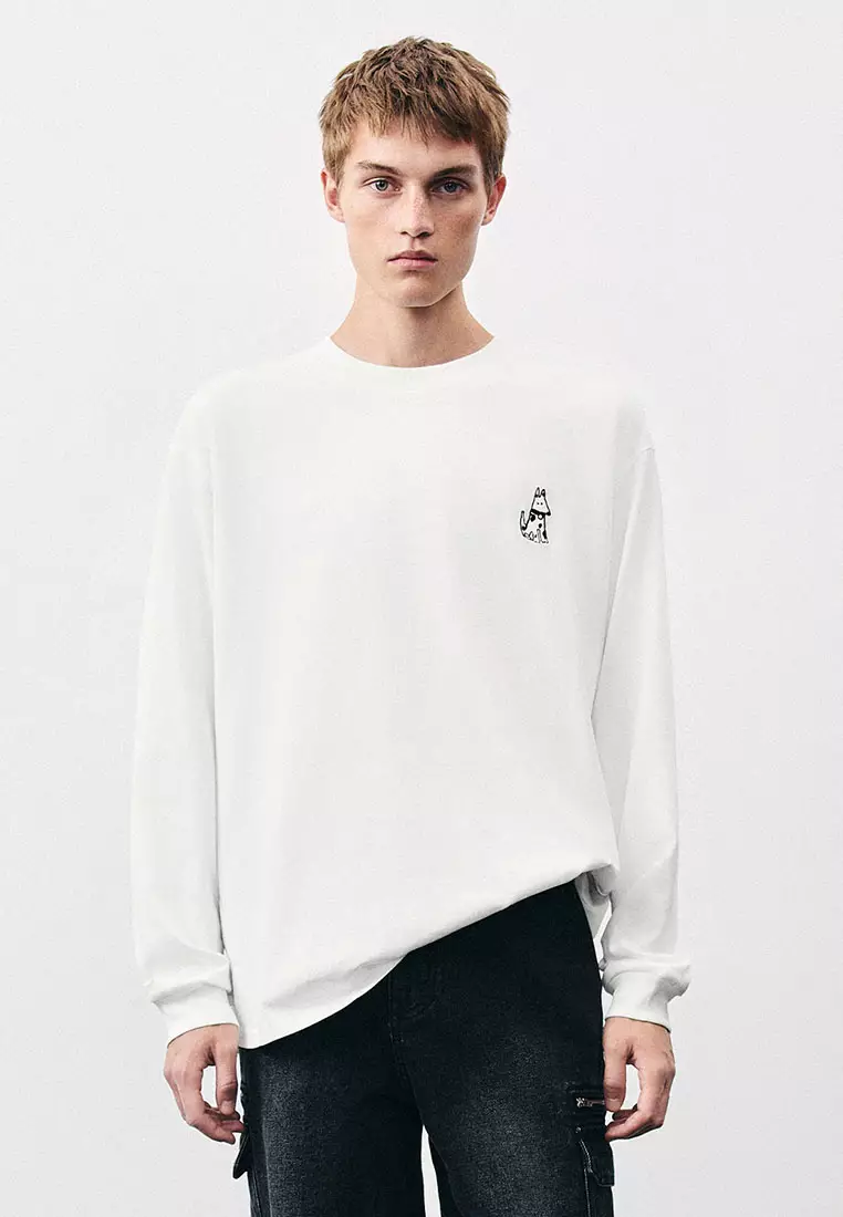 Printed Crew Neck Oversized T-Shirt