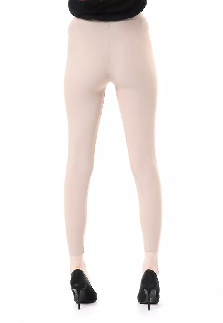 Kavita Celana Legging Bawahan Wanita Motif Polos Relaxed Fit High Quality - Khaki