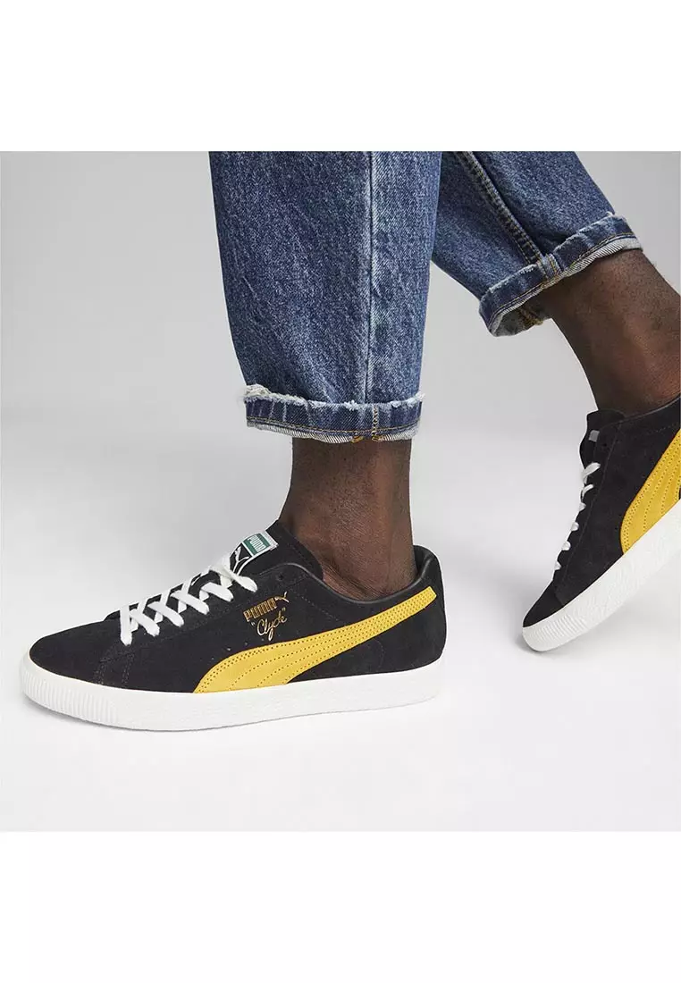 Puma clyde shop yellow black