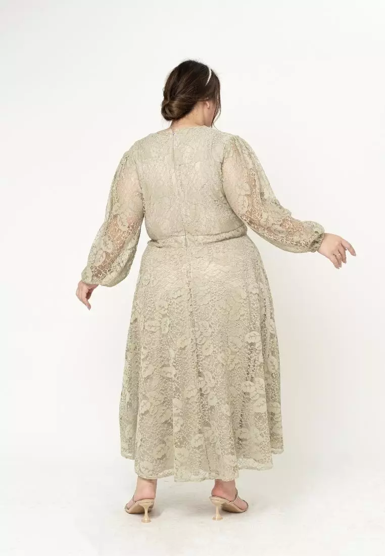 Plus Size Long Dress Hye Ji Sea Foam