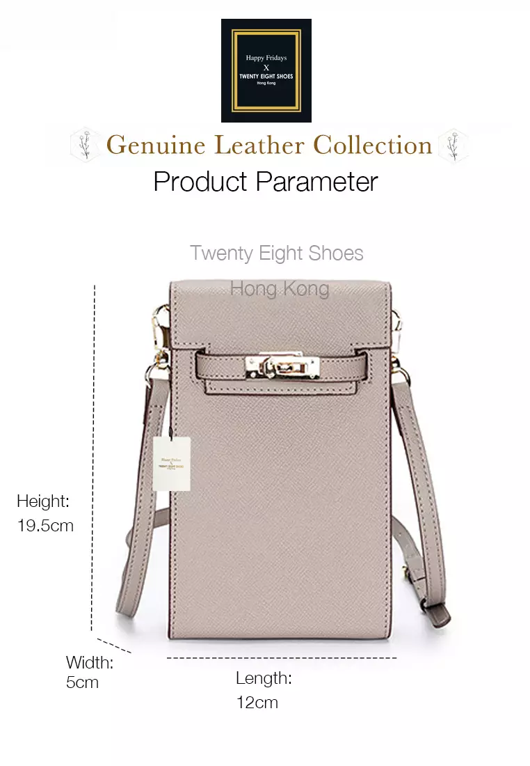 Genuine Calf Leather Metal Buckle Mobile Shoulder Bag JW YT-6764