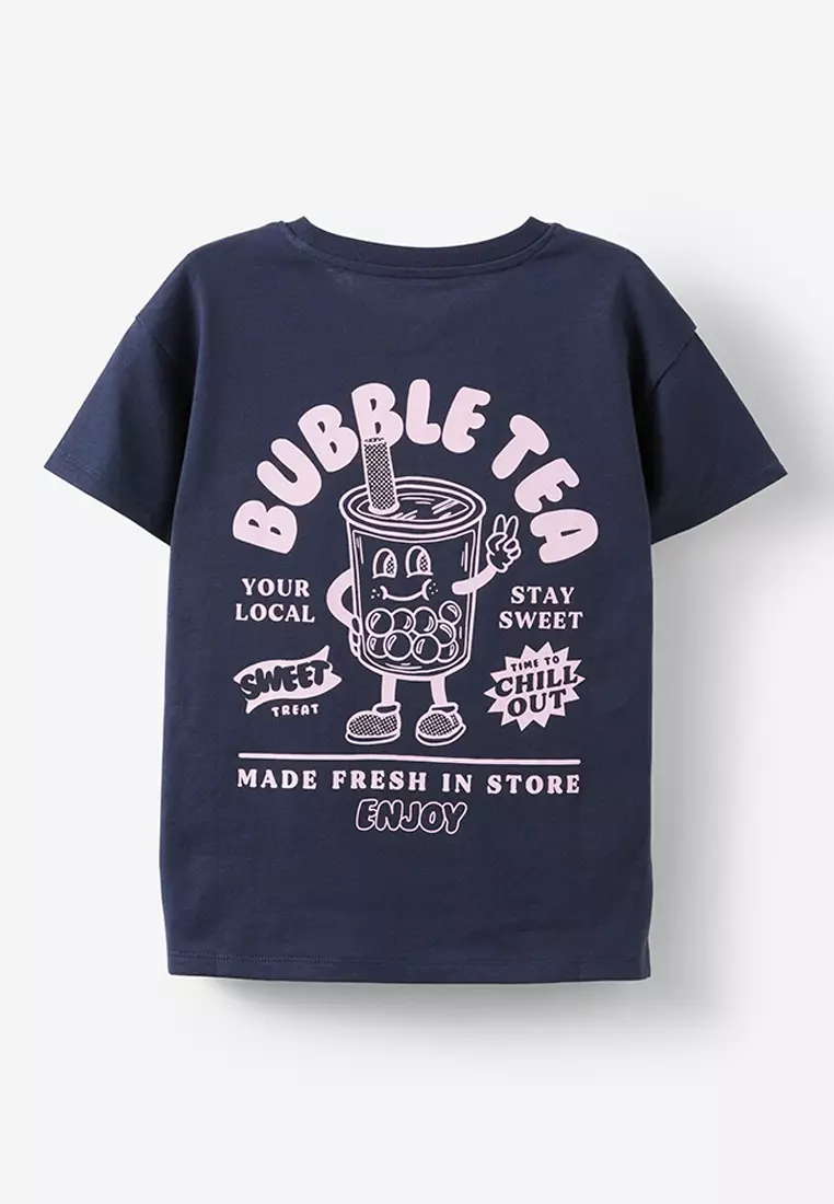 Poppy Short Sleeves Graphic Print Tee