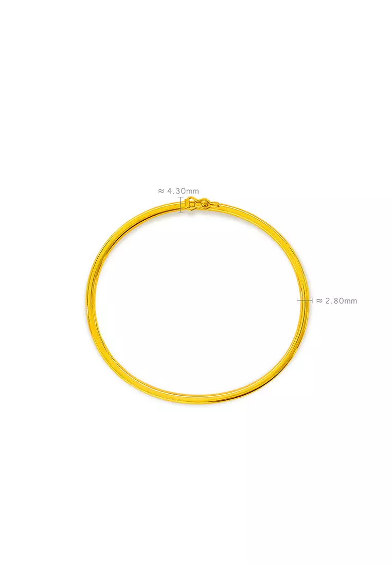 375/9K Gold Bangle G11K (S-15.5CM)