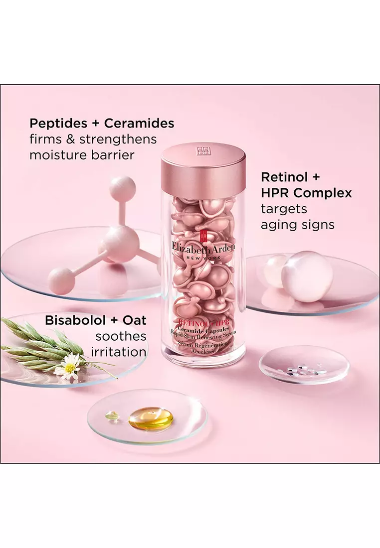 Elizabeth Arden Retinol + HPR Ceramide Capsules Rapid Skin Renewing Serum 90pcs