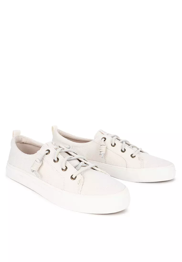 Sperry crest vibe white clearance leather