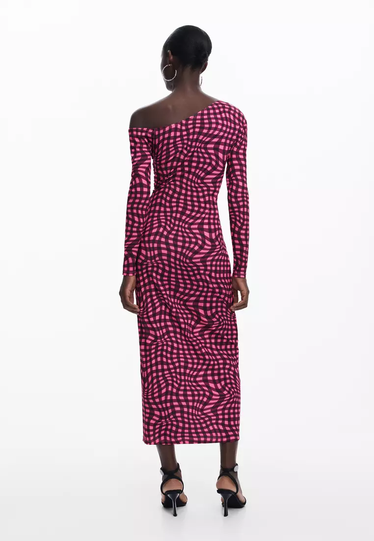 Psychedelic check dress