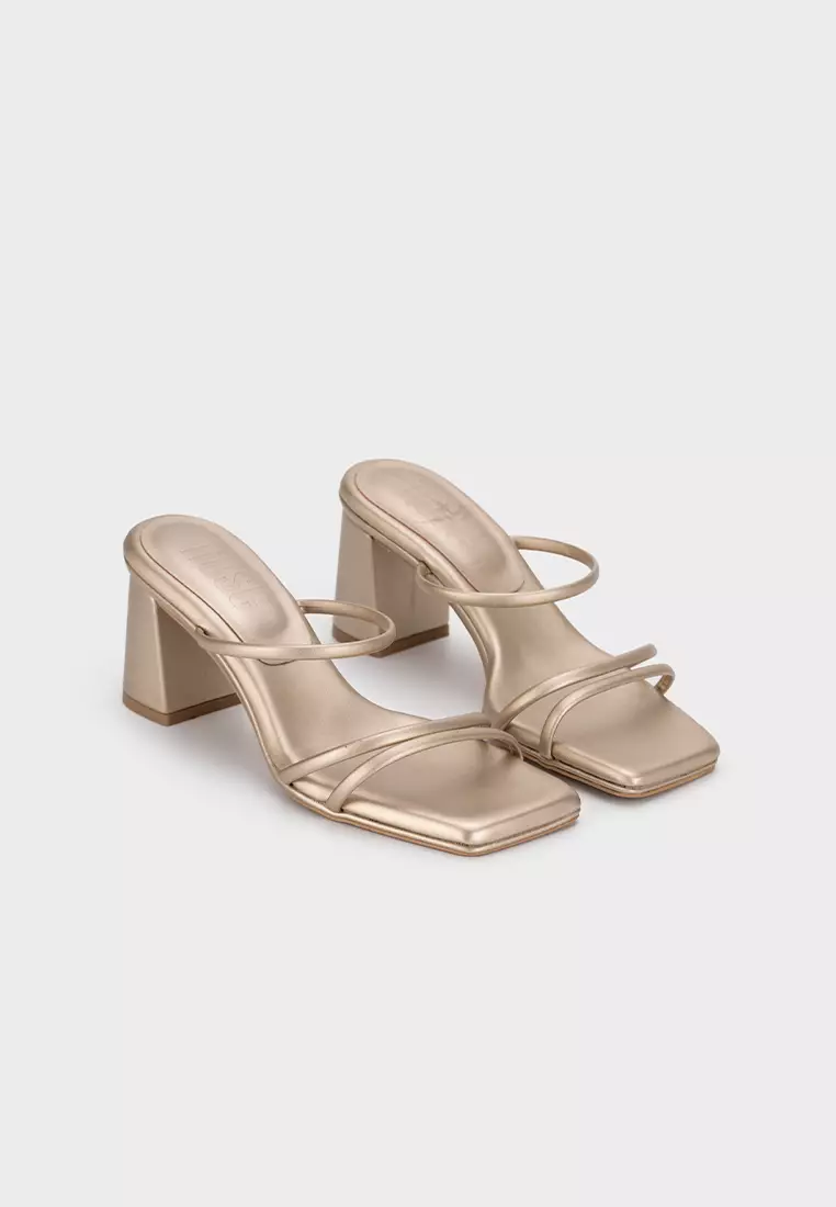 CLOUDFOAM STRAPPY BLOCK HEEL SLIDE