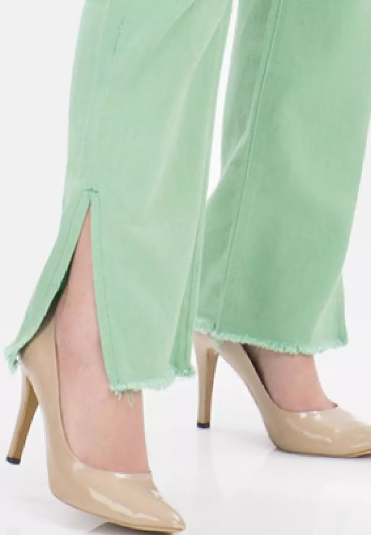 Straigh Slit Jeans Unfinished